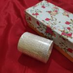 shiny silver metal bangles